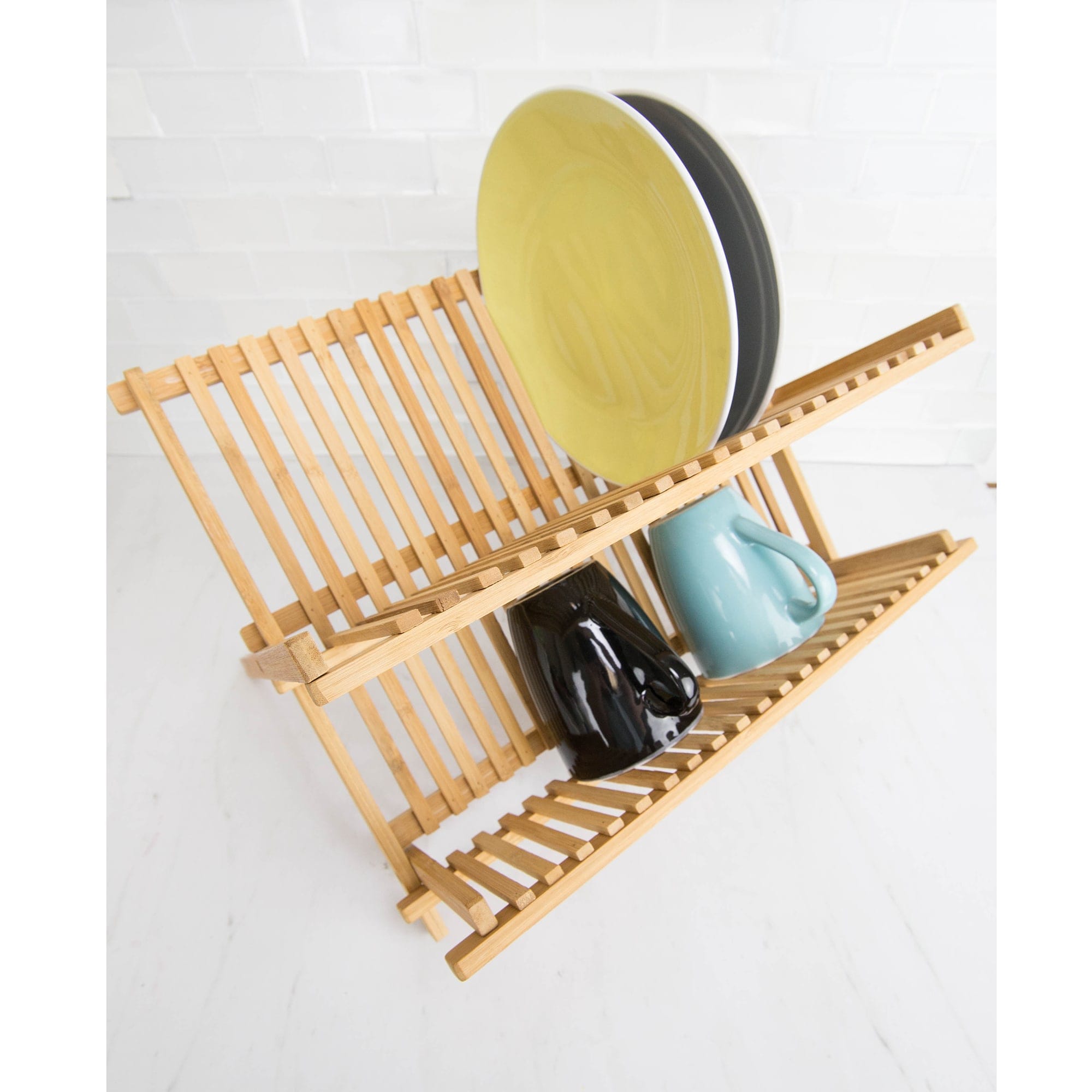 Bamboo Wooden Drying Rack Plates & Cups Holder Kitchen Organizer Drying  Cabinet Free-shipping 