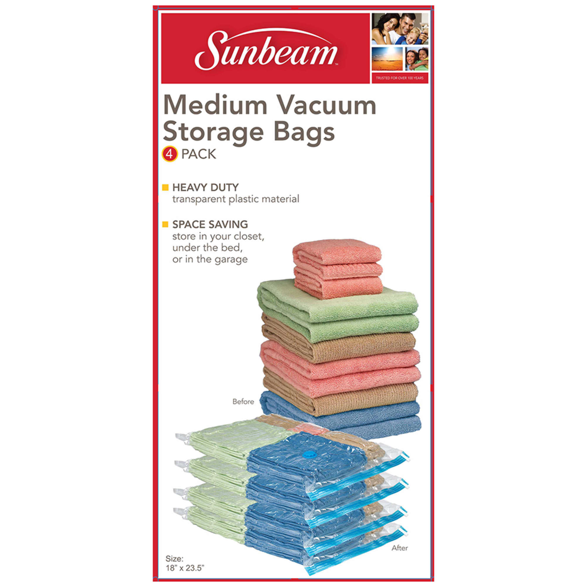 4-Pack Medium Vacuum Storage Bags