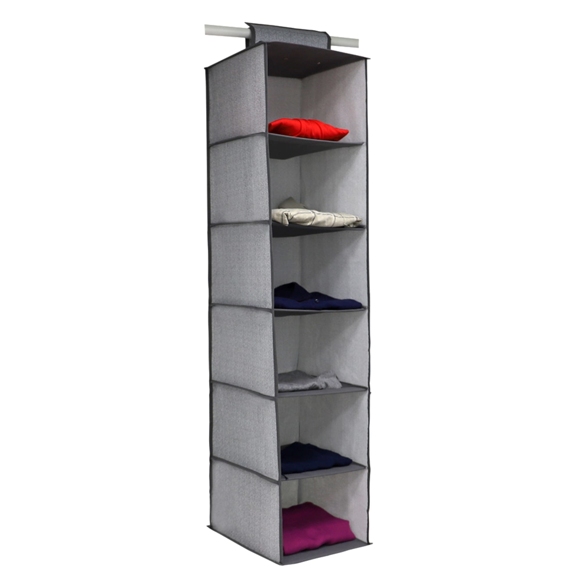 6-Shelf Hanging Closet Organizer with Velcro Hook and Loop