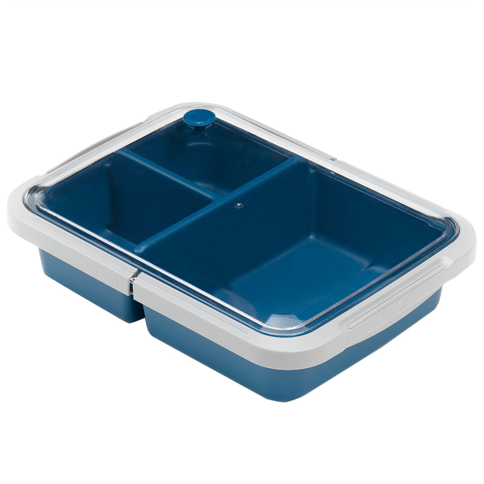 900ml Airtight 3 Compartment Bentol Lunch Box Plastic with Divider and  Portable Lunch Bag
