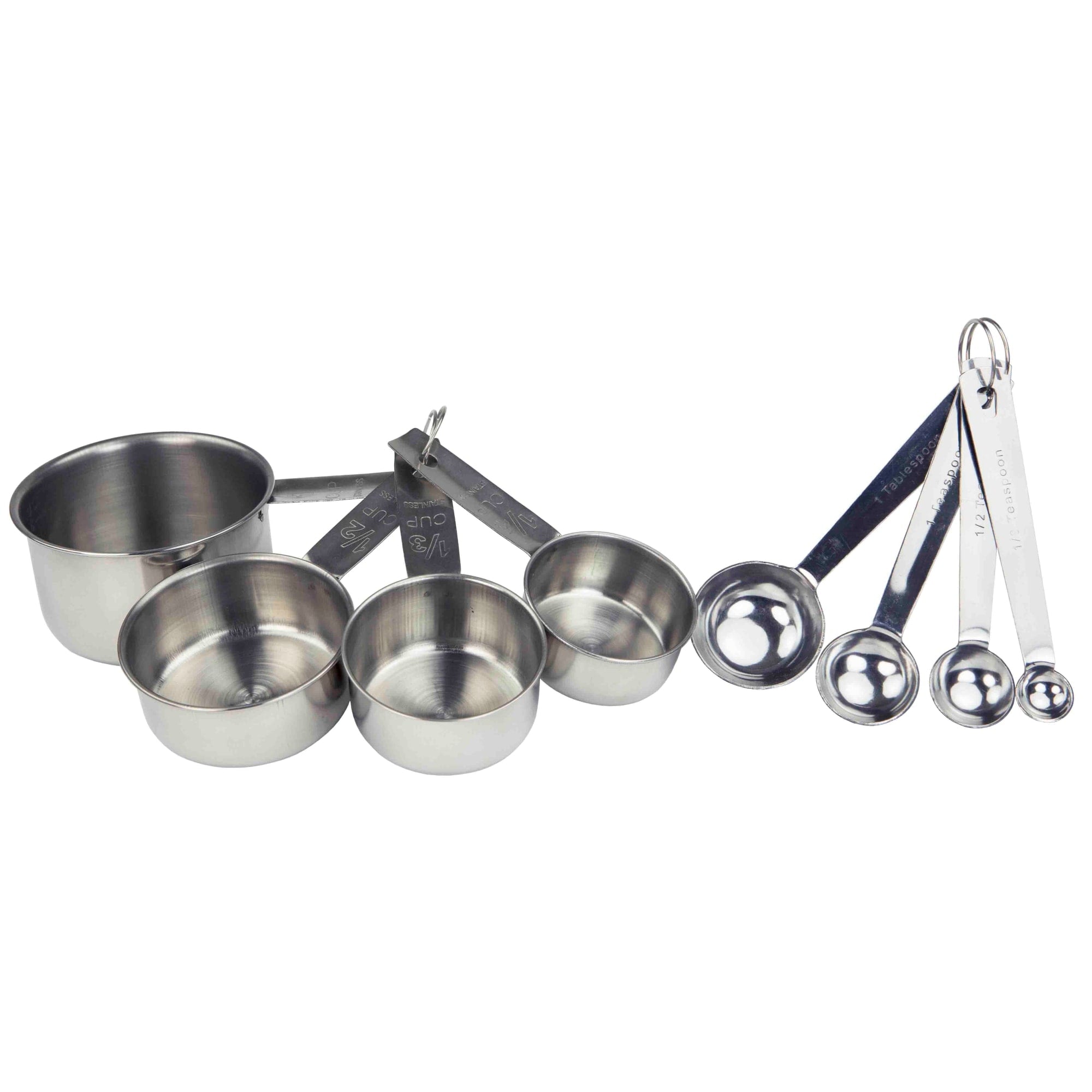 Measure Cups Spoons Set, Stackable Scale Design Stainless Steel