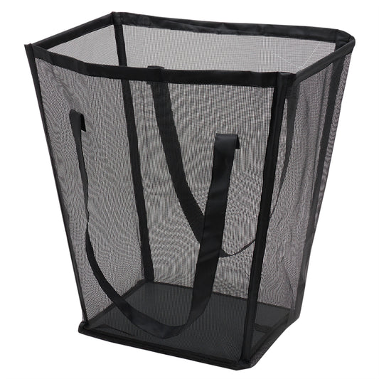 Home Basics Tapered Mesh Laundry Hamper, Black - Black