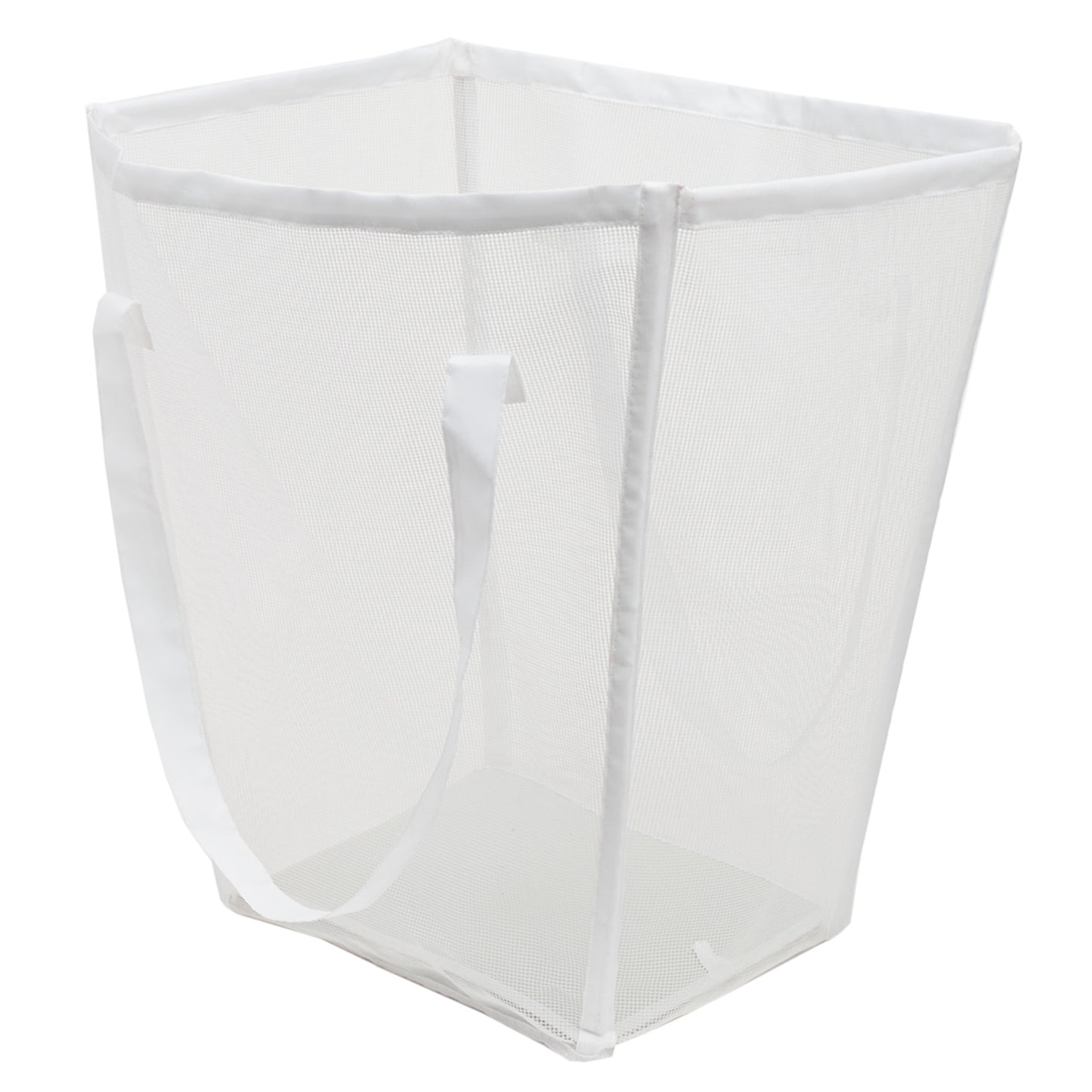 Home Basics Tapered Mesh Laundry Hamper, White - White