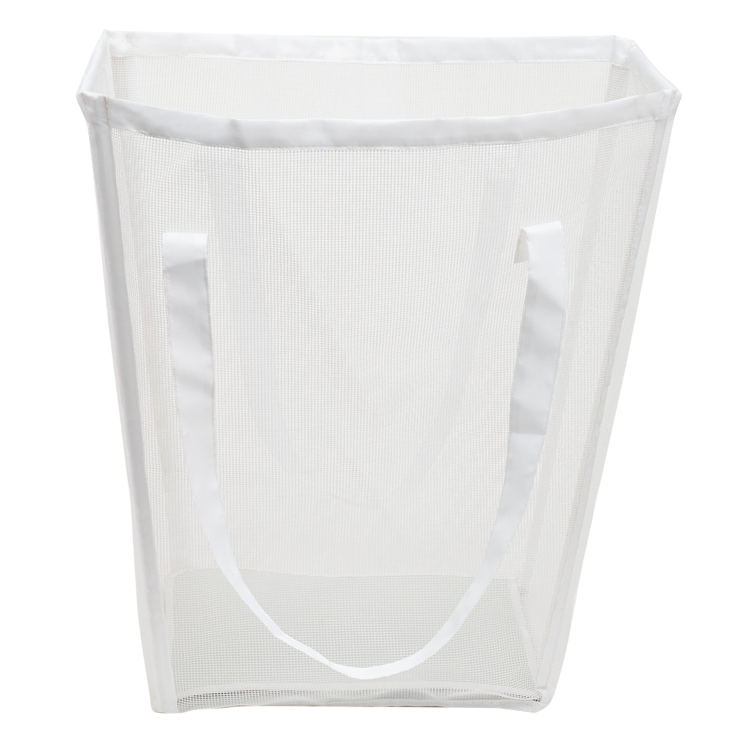 Home Basics Tapered Mesh Laundry Hamper, White - White