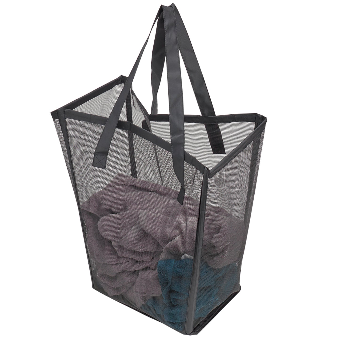 Home Basics Tapered Mesh Laundry Hamper, Black - Black