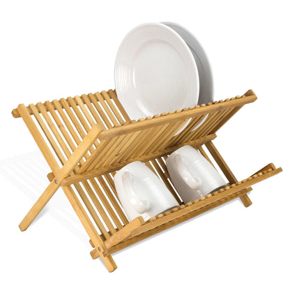 Bamboo Foldable Dish Drainer