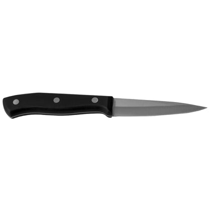 3.5" Stainless Steel Paring Knife with Contoured Bakelite Handle, Black