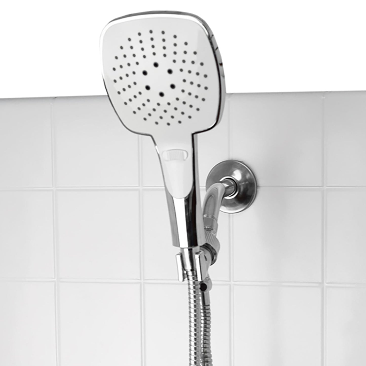 Modern Luxury  Handheld 3 Function Shower Massager with 5 FT Hose and Integrated Pause Button, Chrome