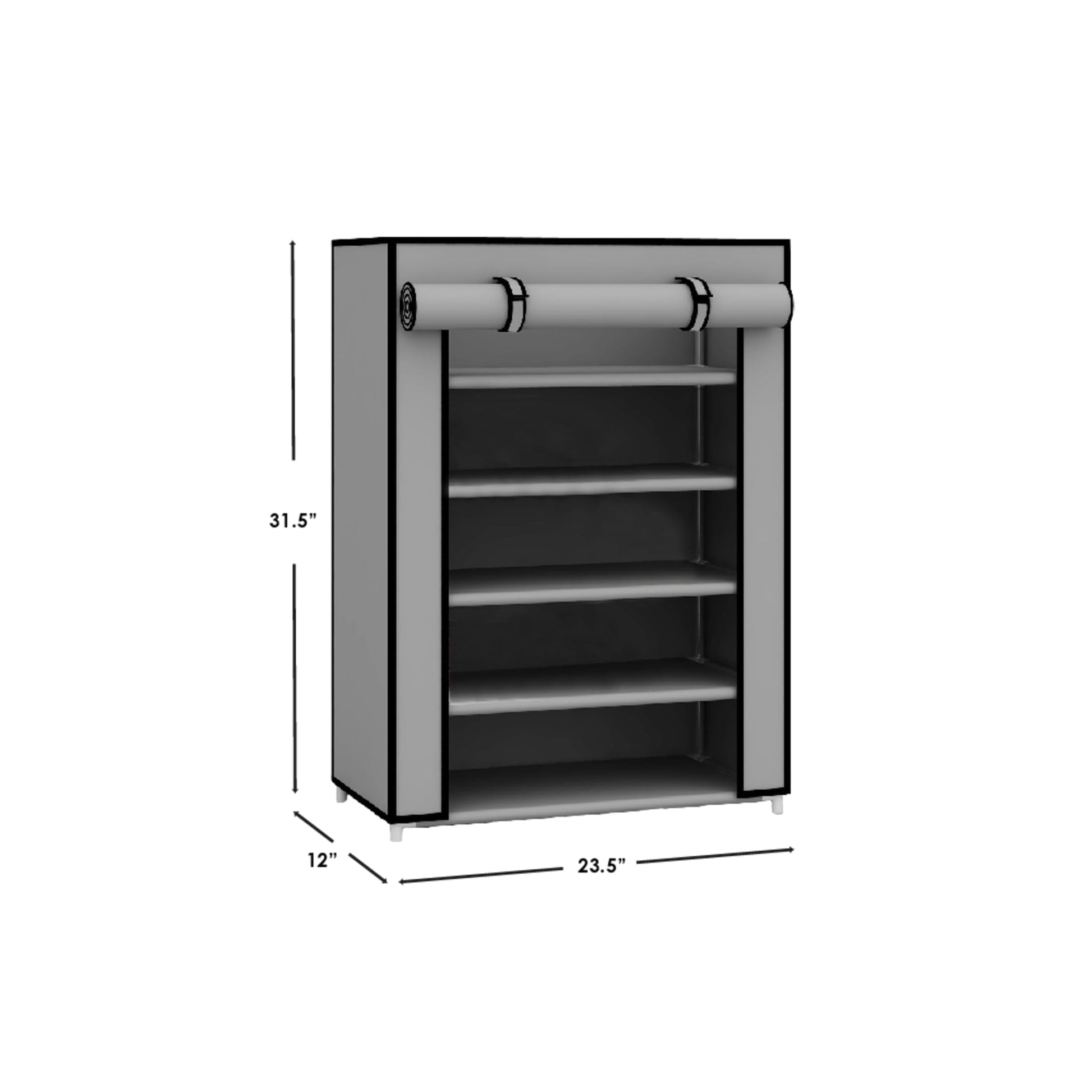  Simple Houseware 5-Tier Shoe Rack Storage Organizer, Grey :  Home & Kitchen