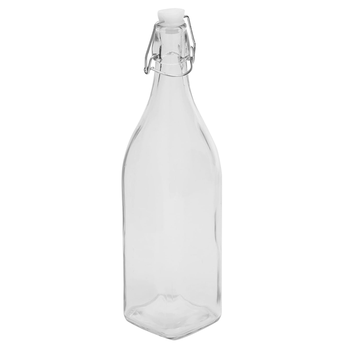 1 LT Air-Tight Flip Top Glass Bottle,  Clear