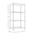 4 Tier Grade Steel Multi-Purpose Adjustable Wire Shelving Unit with 50 lb Weight Capacity Per Shelf, White