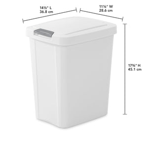 Sterilite  7.5 Gallon / 28 Liter TouchTop™ Wastebasket White