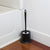 Plastic Toilet Brush with Compact Holder, Black