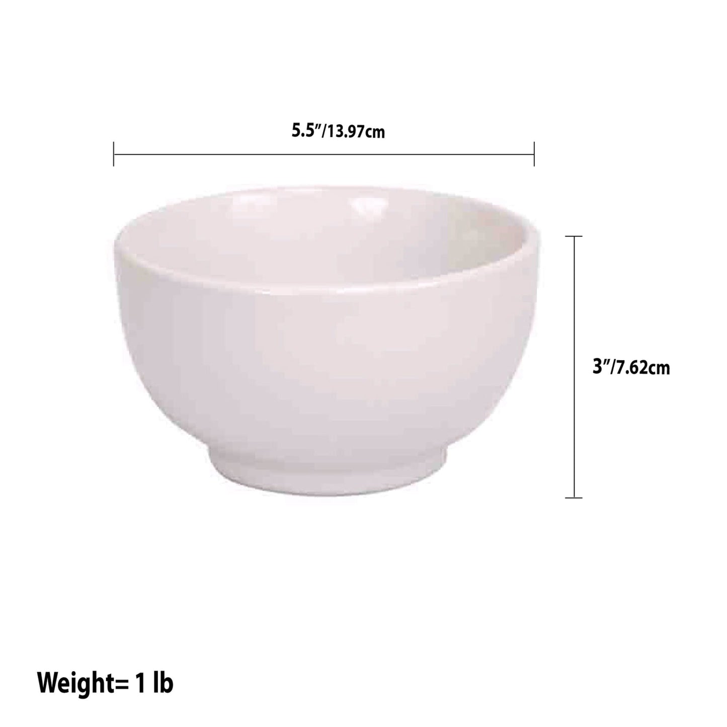 Ceramic Cereal Bowl, White