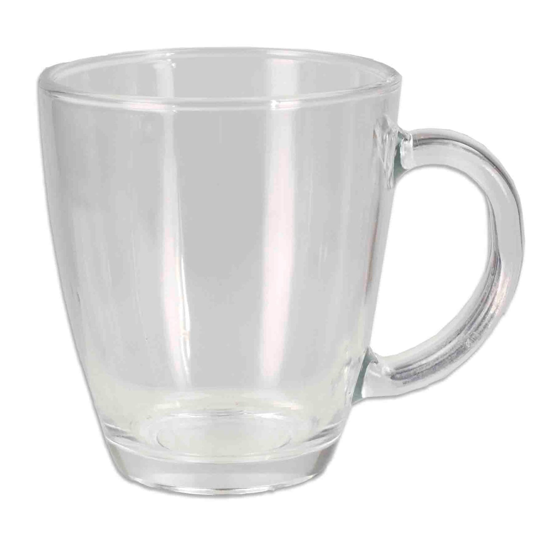 MAQQL Clear Glass Mug with Handle, Blue Handle/16.9 oz,  Thickened high borosilicate glass mug for large glass coffee cups with  handles, beverage mugs with handles, or as a gift!: Coffee