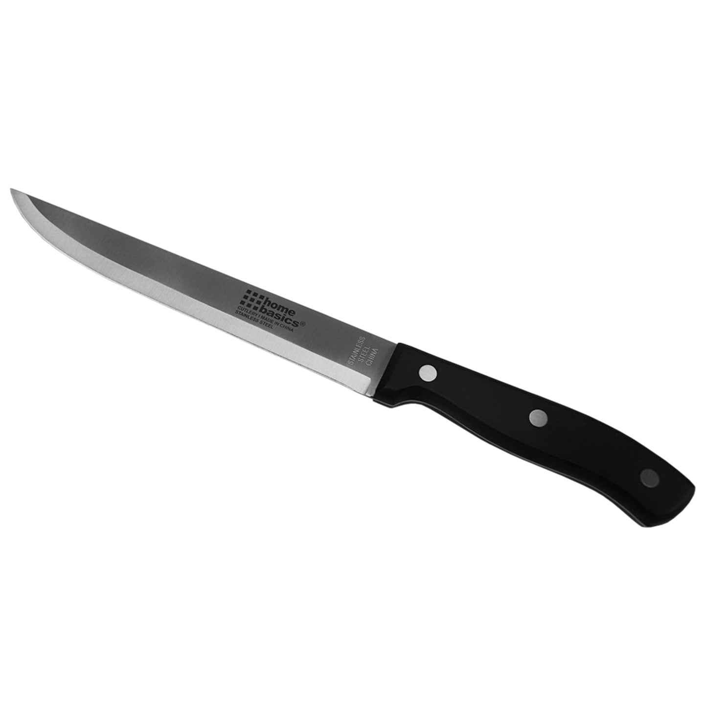 8" Stainless Steel Carving Knife with Contoured Bakelite Handle, Black