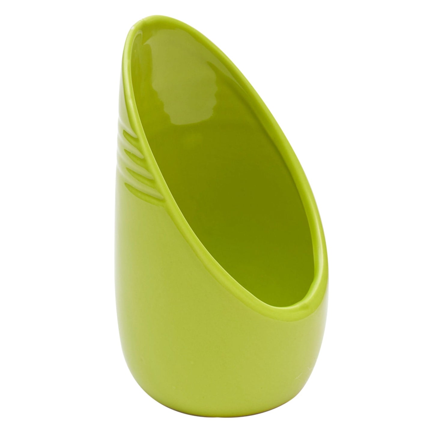 Stand Up Ceramic Spoon Rest, Lime Green