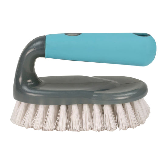 Home Basics Plastic Scrub Brush - Blue