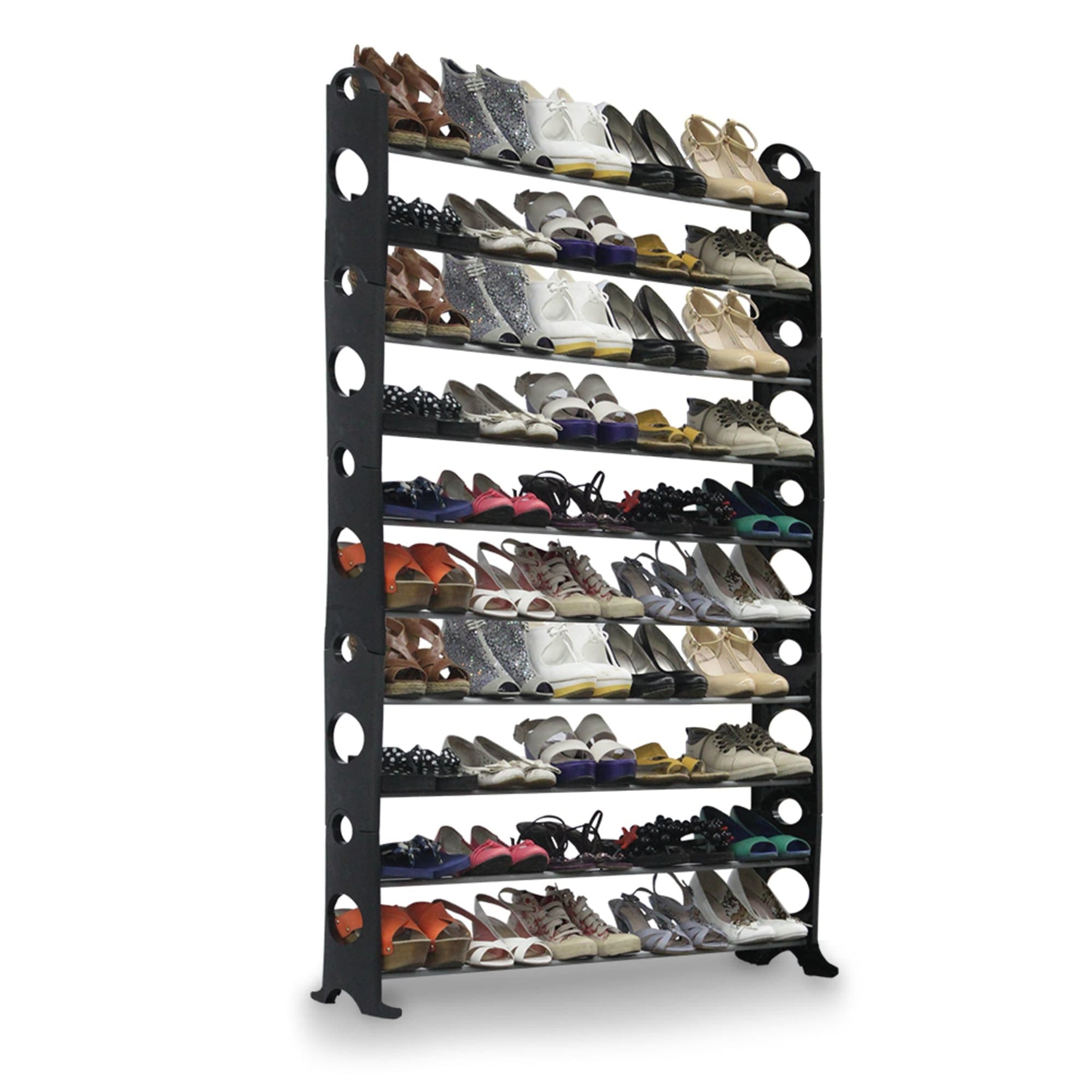 Yescom 2 Pack 5 Tier Metal Shoe Rack 50 Pair Storage Stackable
