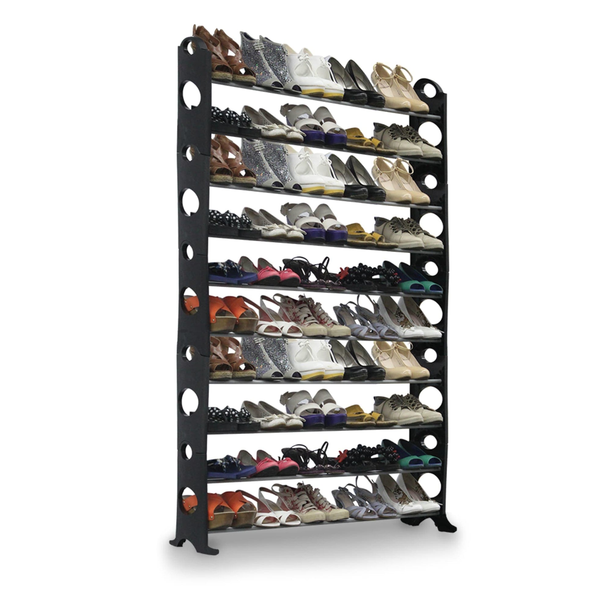 Stackable 50-Pair Shoe Rack