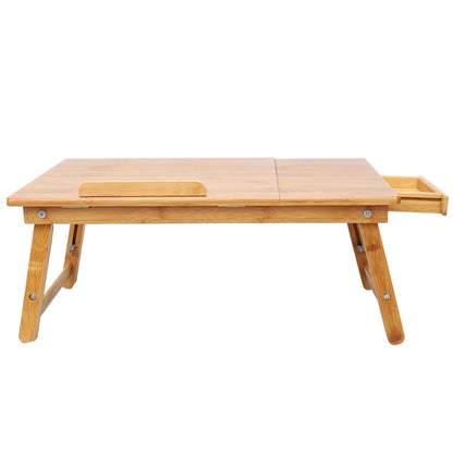 Bamboo Laptop Tray with Pull-out Drawer, Natural