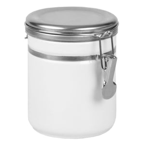 33 oz. Canister with Stainless Steel Top, White