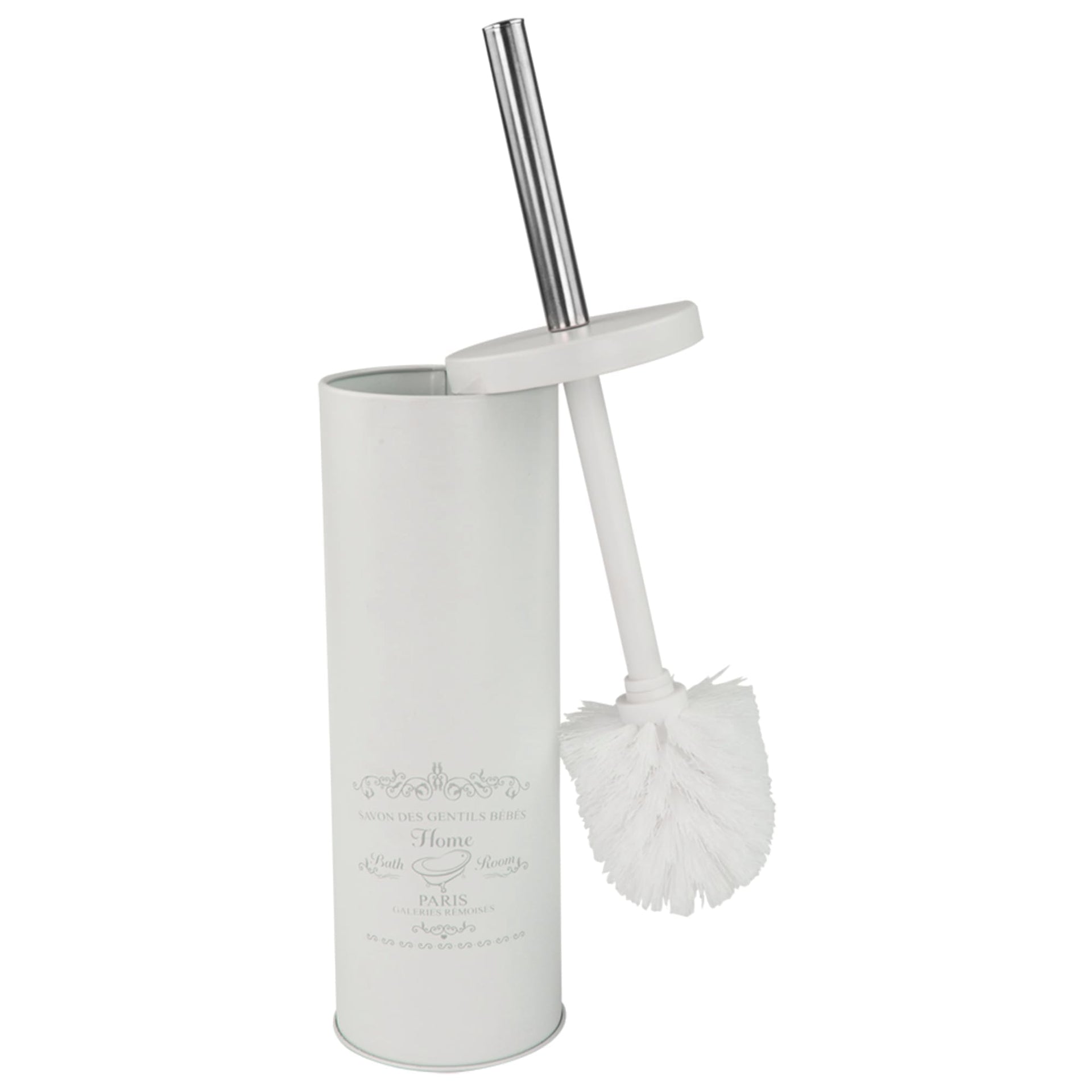 Bath Bliss Plastic Toilet Brush And Holder