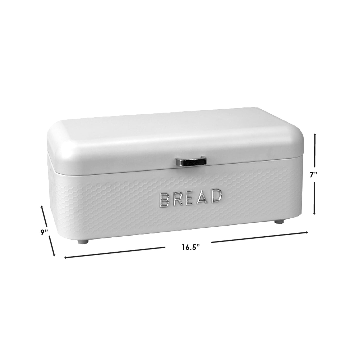 Soho Metal Bread Box, White
