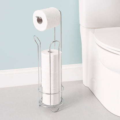 Free-Standing Heavy Duty Sleek  Dispensing Toilet Paper Holder, Chrome