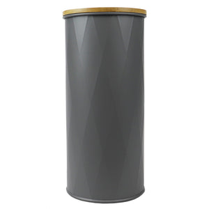 Large 2.2 ml Tin Canister with Bamboo Lid, Grey