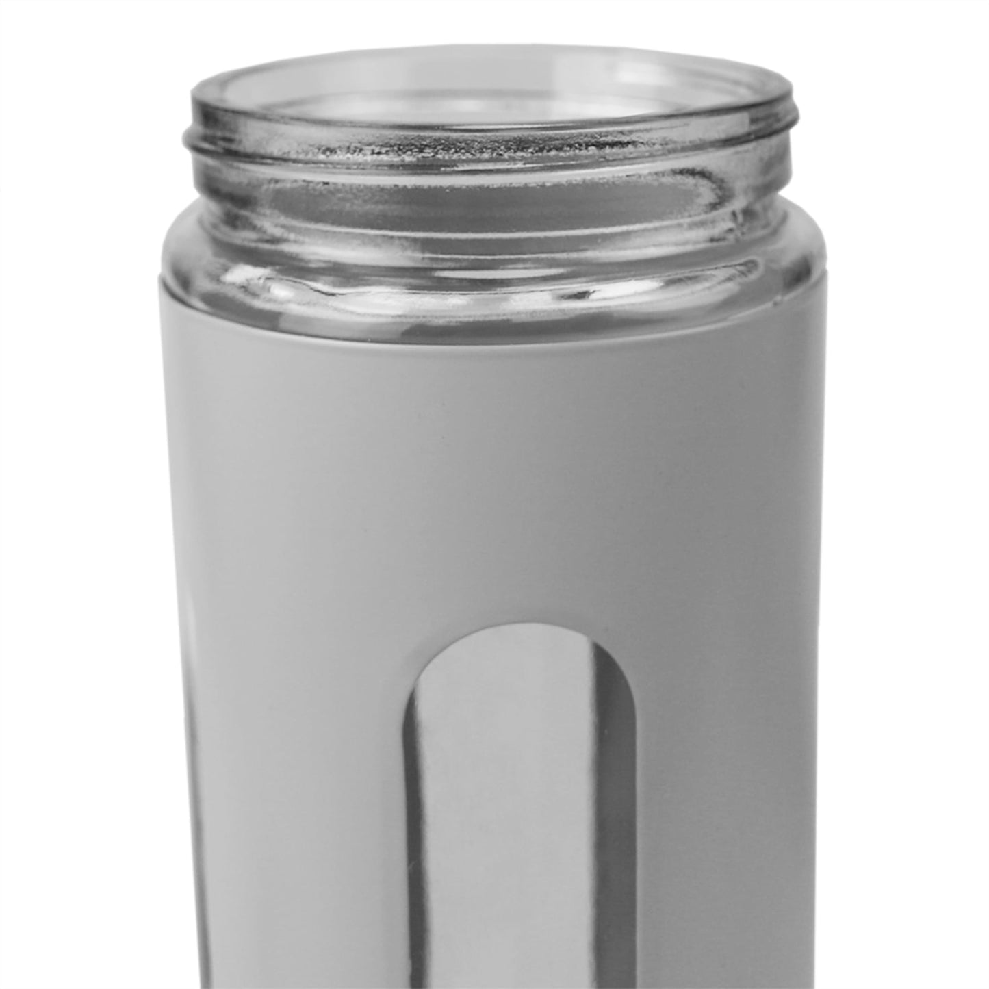 4 Piece Stainless Steel Canisters with Multiple Peek-Through Windows, Grey