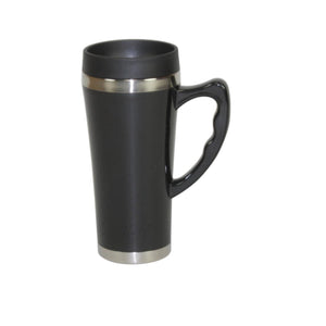 Home Basics Stainless Steel Travel Mug with Handle - Black