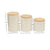 Vescia 3 Piece Ceramic Canister Set with Bamboo Top, White
