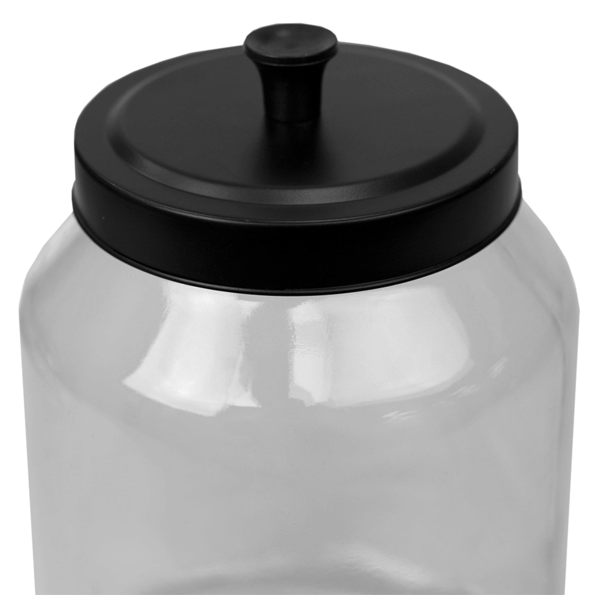 Acopa Dusk 3 Gallon Glass Jar with Black Metal Lid