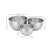 3 Piece Stainless Steel Nesting Mixing Bowls with Rubber Bottoms