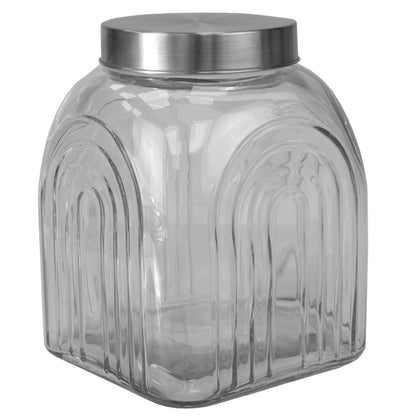 Heritage 3.5 LT Glass Jar with Silver Lid