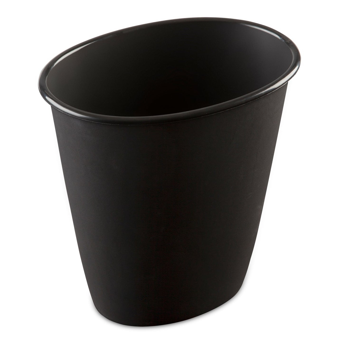 Sterilite 1.5 Gallon Oval Vanity Wastebasket, Black