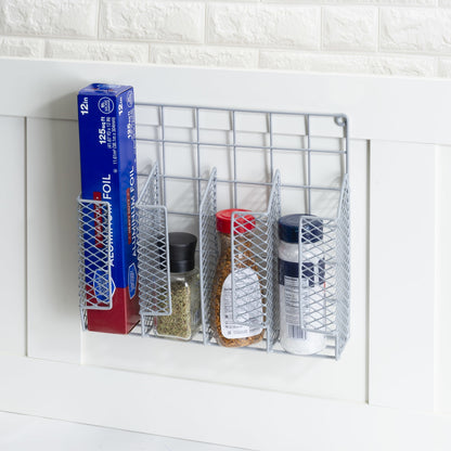 Over the Cabinet Vinyl Coated Steel Wrap Organizer, Silver