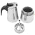 6 Cup Stainless Steel Espresso Maker, Silver