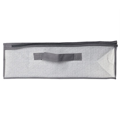 Herringbone Non-Woven Under the Bed Storage Bag with See-through Front Panel, Grey