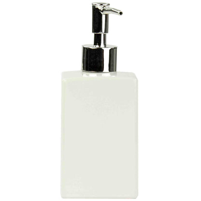 Home Basics Ceramic Soap Dispenser Square - White