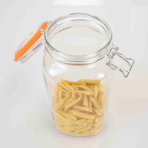 4 Piece Glass Canister Set, Clear
