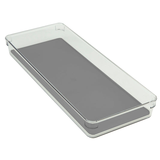 6" x 15" x 2" Plastic Drawer Organizer with Rubber Liner
