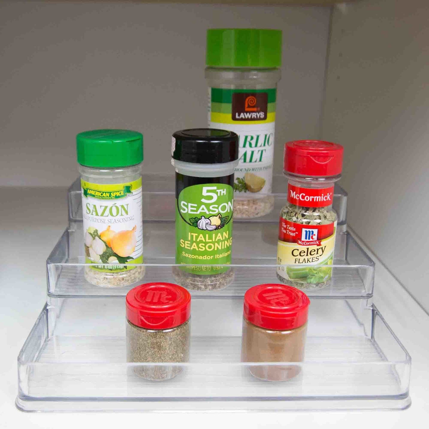 3 Tier Plastic Spice Rack, Clear