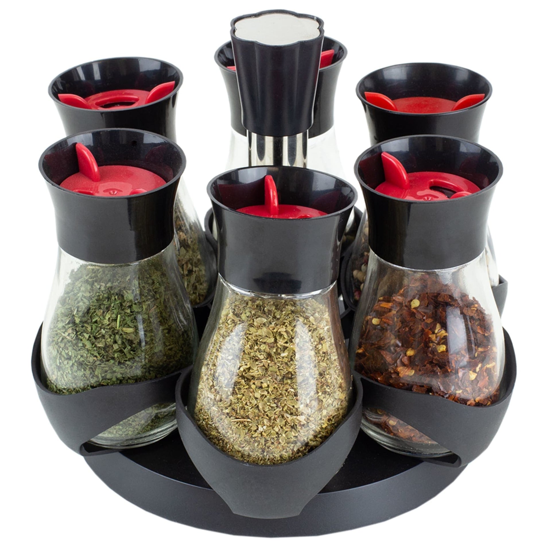 Home Basics Steel Seasoning and Herbs Organizing Spice Rack with 6 Empty  Glass Spice Jars, 1 Unit - Kroger