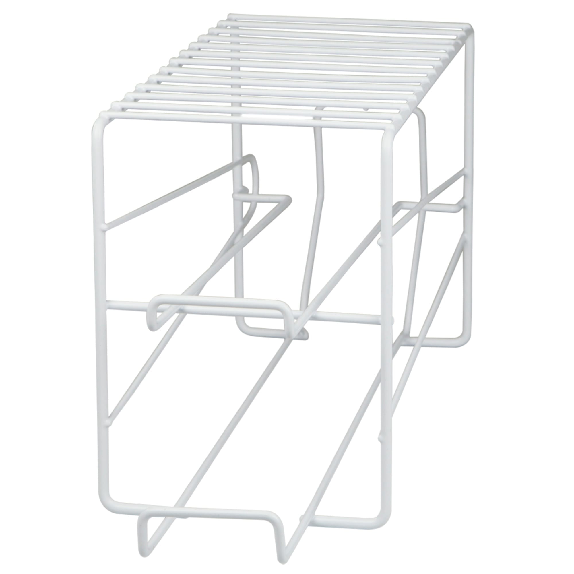 2 Tier Mesh Helper Shelf Tower, White