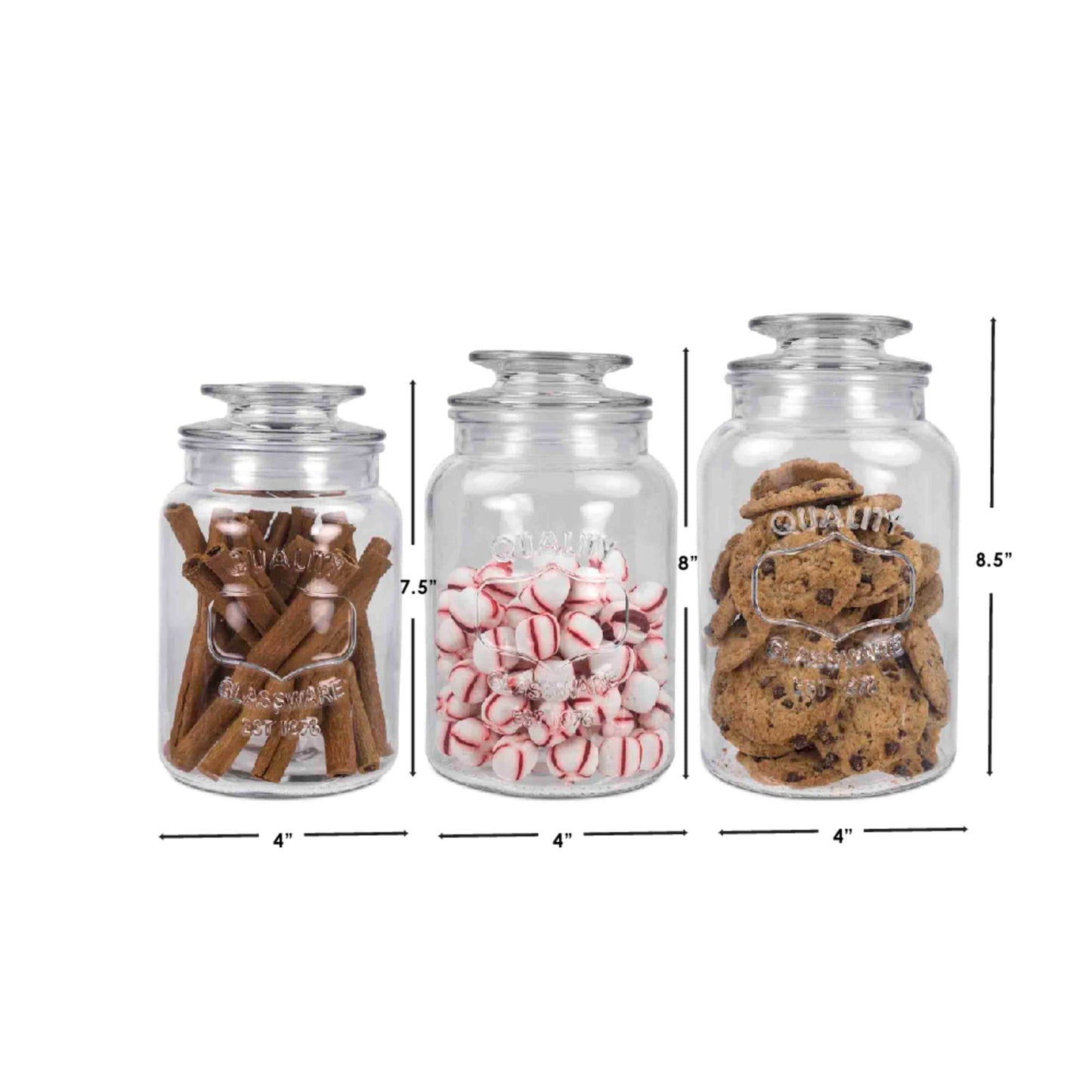 3 Piece Canister Set with Lid