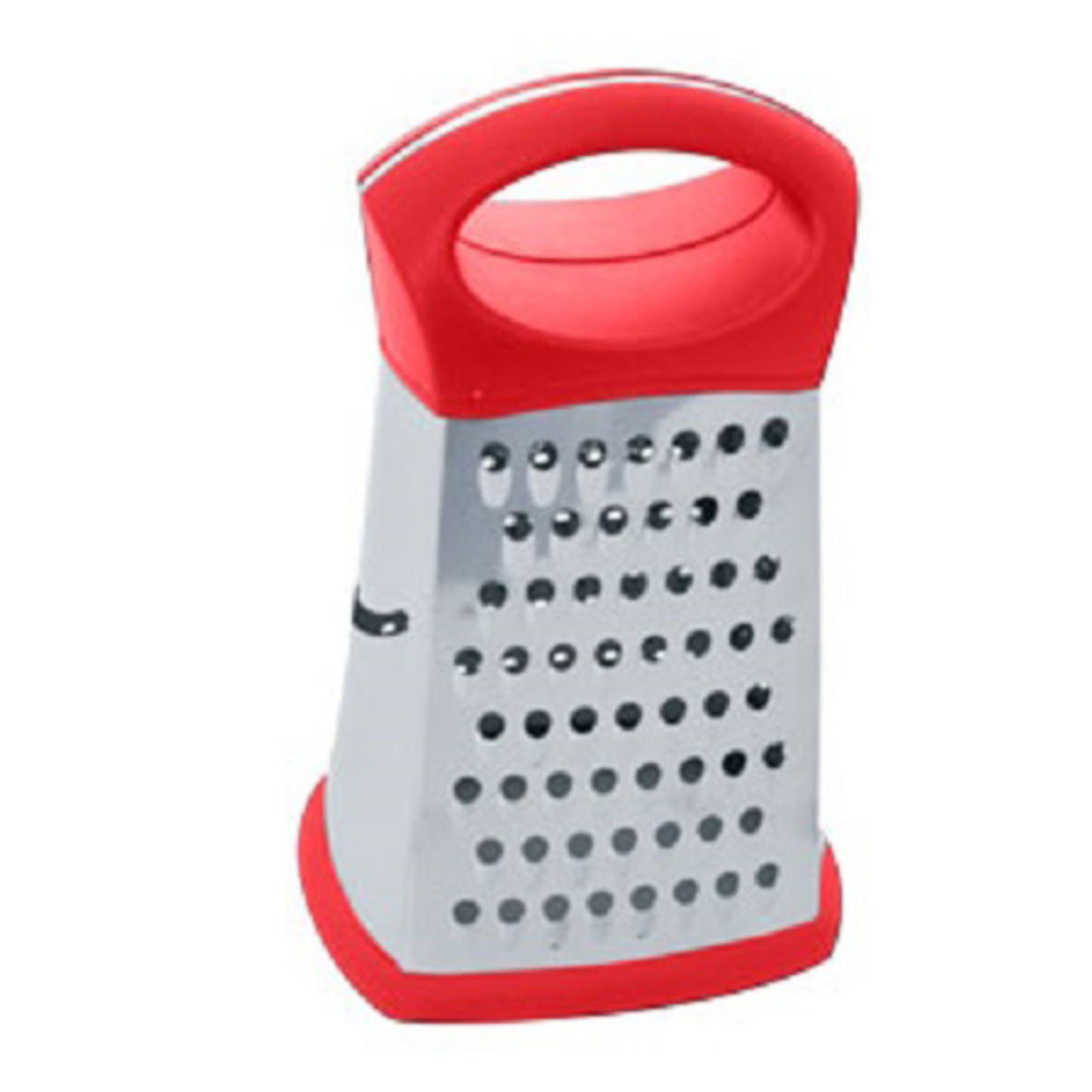 Home Basics Stainless Steel 4 Sided Cheese Grater - Red