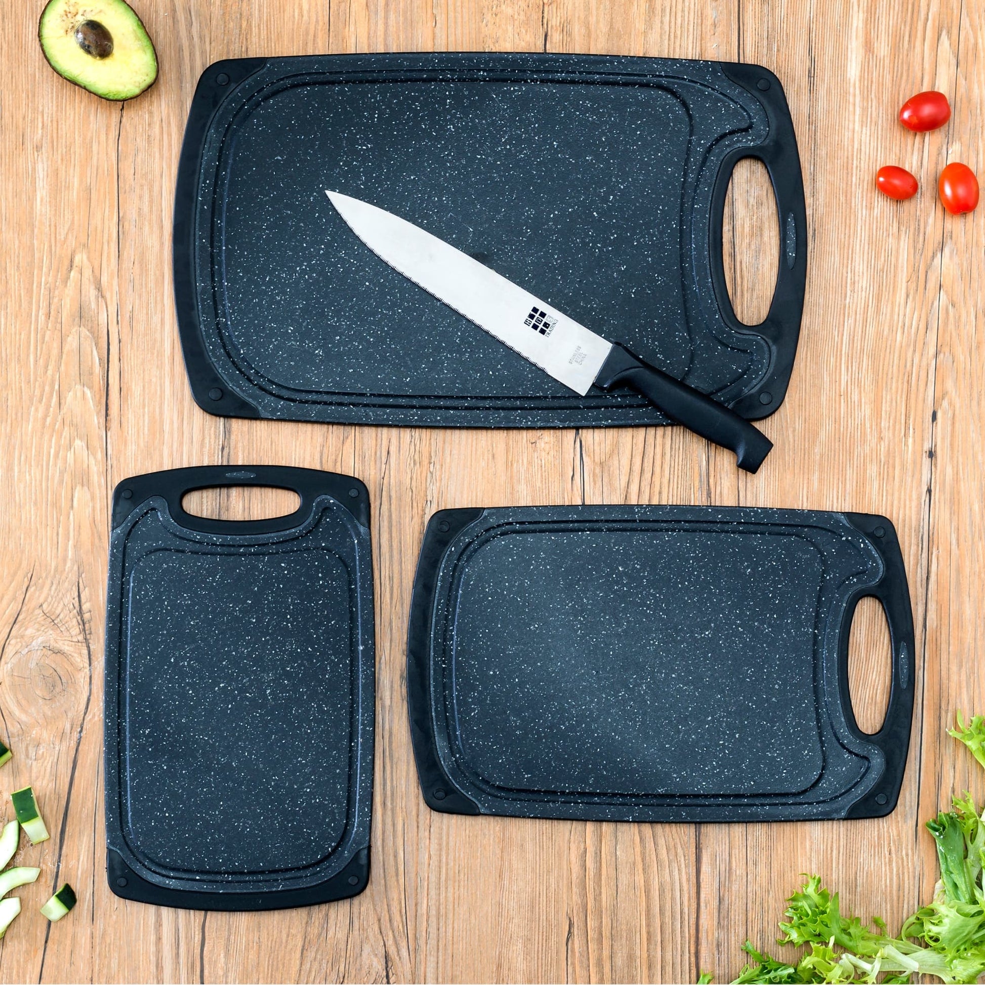 3PCS Cutting Boards for Kitchen - Chopping Board 3-Pack Different
