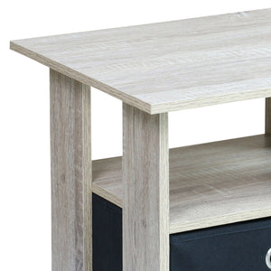 End Table With Storage Bin, Oak